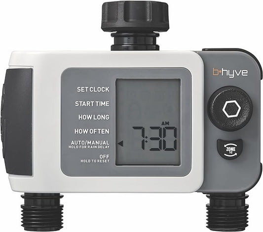 B-hyve XD Bluetooth 2-Outlet Hose Watering Timer Sprinkler Timer